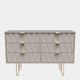 Jewel - 6 Drawer Chest of Drawers Mushroom Carcase & Mushroom Fronts
