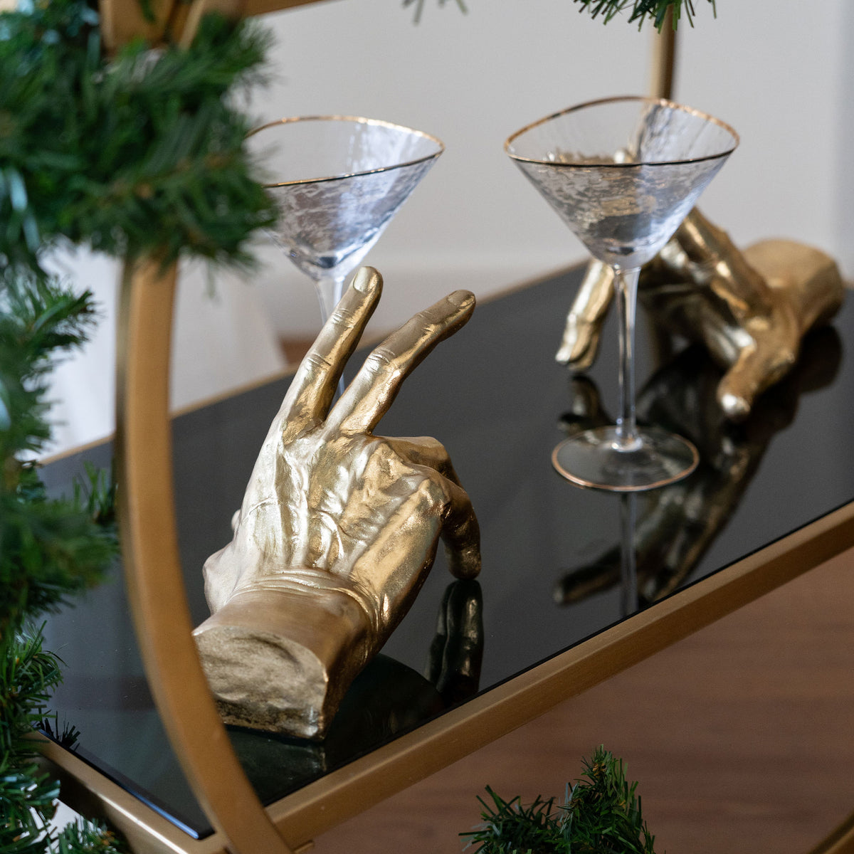 Supporting Hands - Gold Bookends