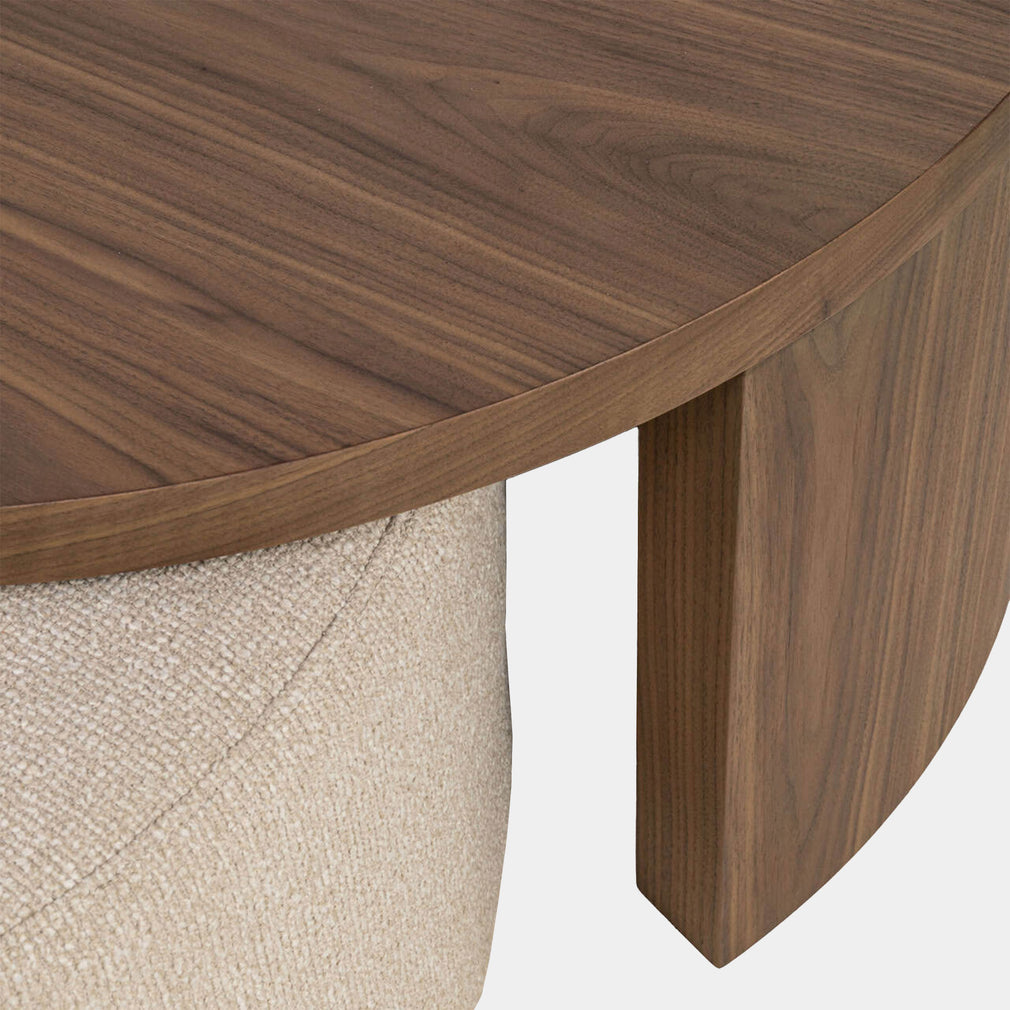 Warwick - Wood Coffee Table With Footstool