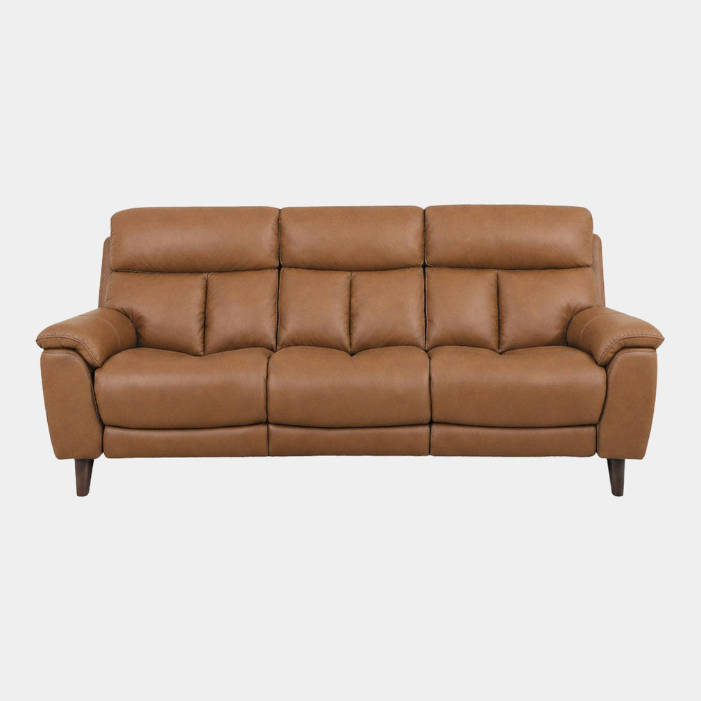 Connecticut - 3 Seat Power Recliner Sofa, Leather Cognac - VS-693E