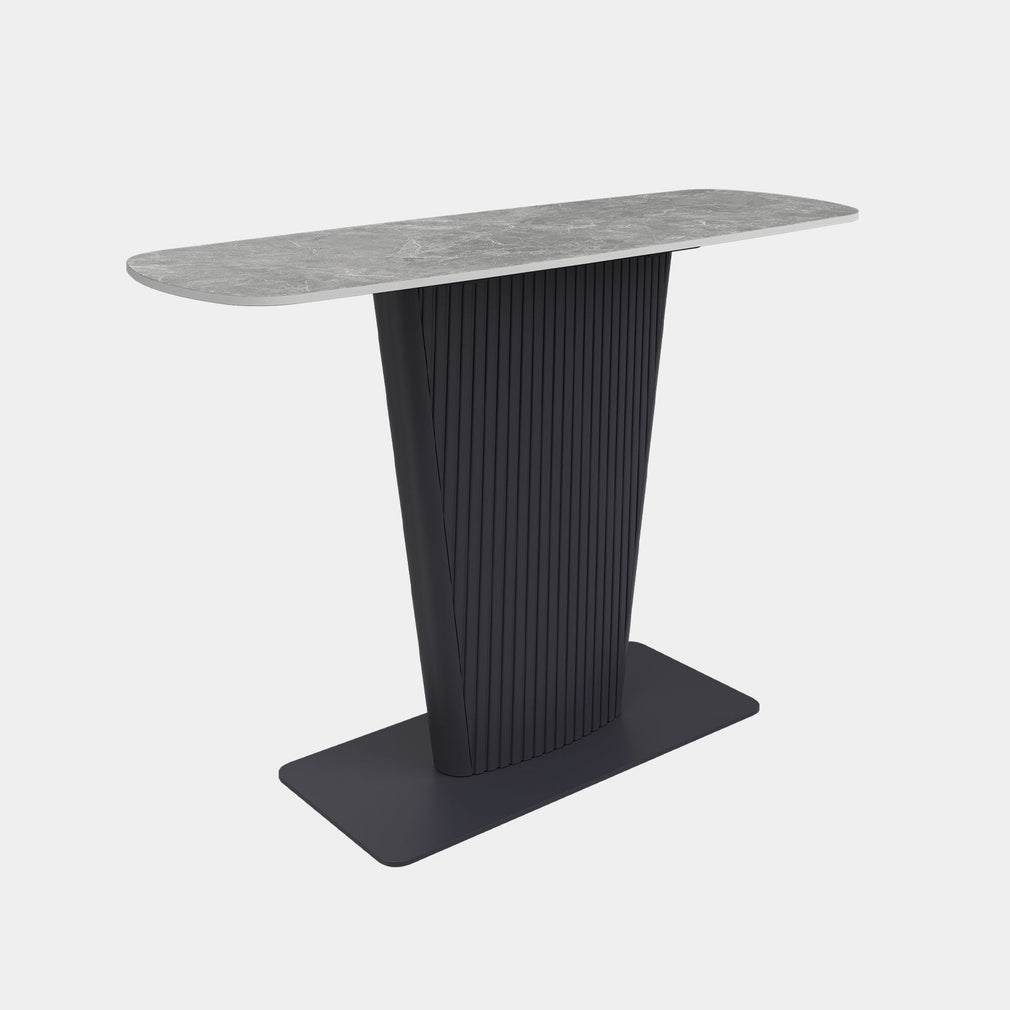 Formia - Ceramic Console Table Grey Ceramic Top