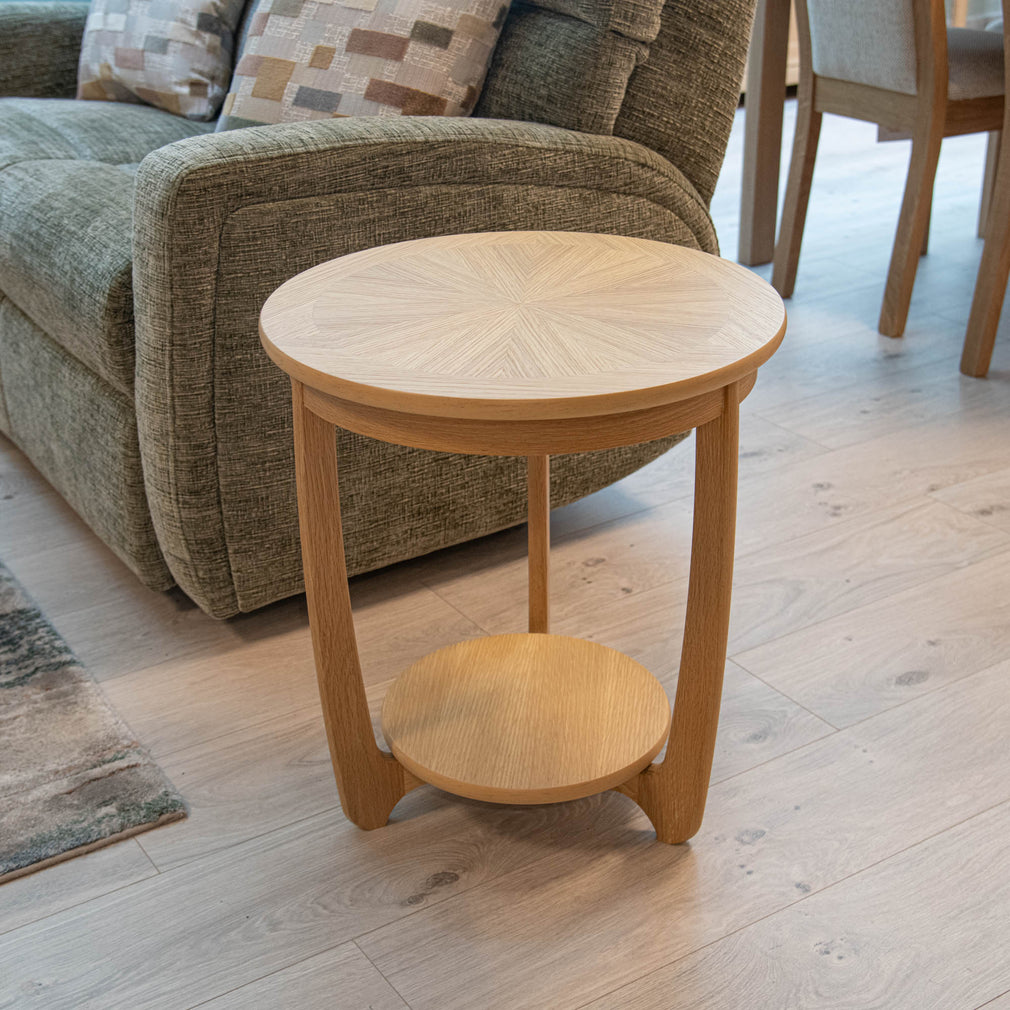 Contour - Lamp Table With Sunburst Top - Item As Pictured