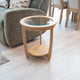 Contour - Lamp Table With Glass Top - Item As Pictured