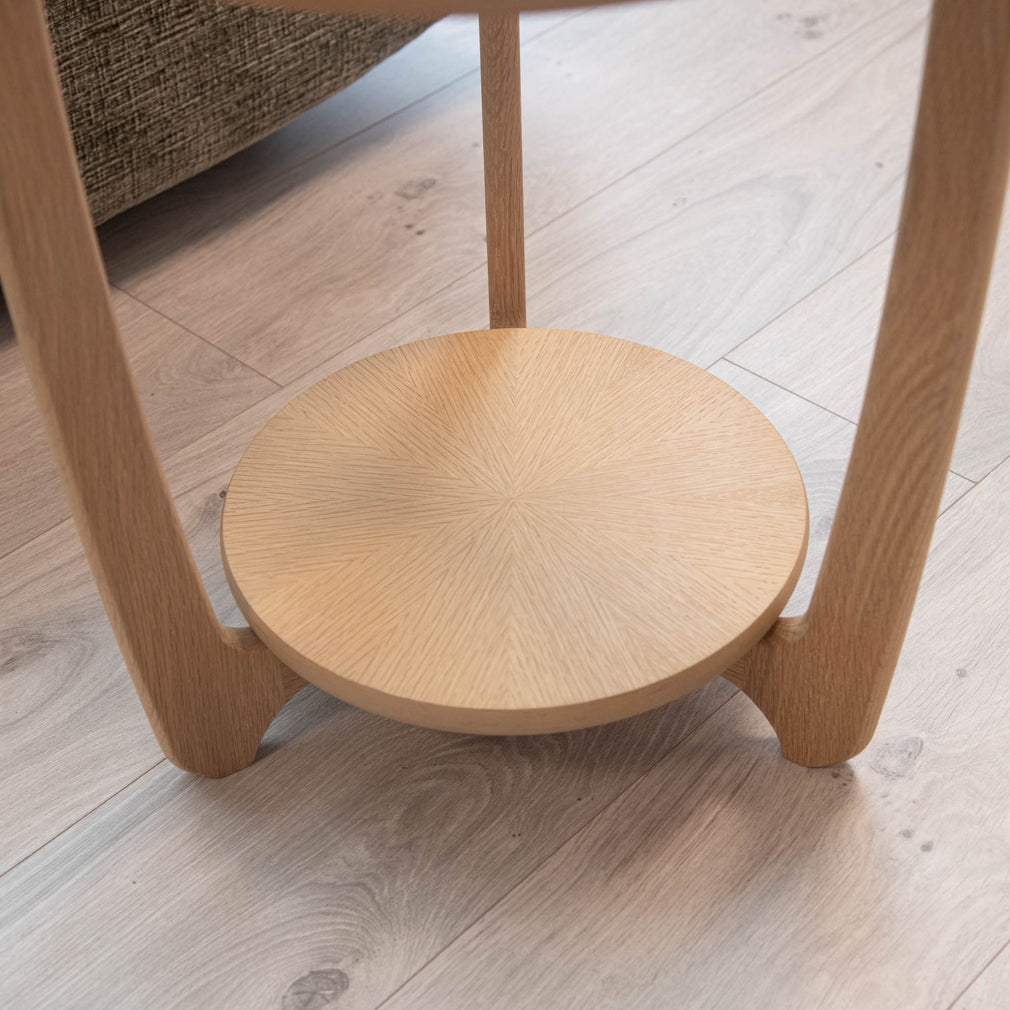 Contour - Lamp Table With Glass Top - Item As Pictured