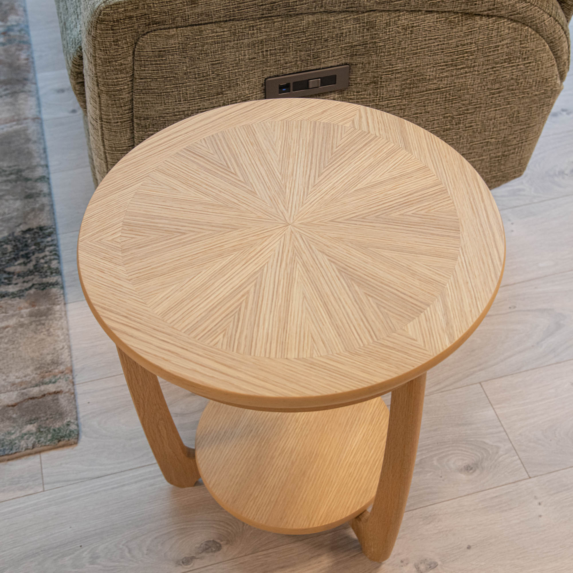 Contour - Lamp Table With Sunburst Top - Item As Pictured