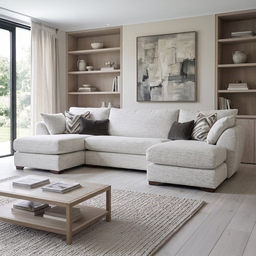Embrace - Large Double Chaise Sofa, Fabric (awaiting images)