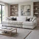 Embrace - Large Double Chaise Sofa With Loafer Stool, Fabric