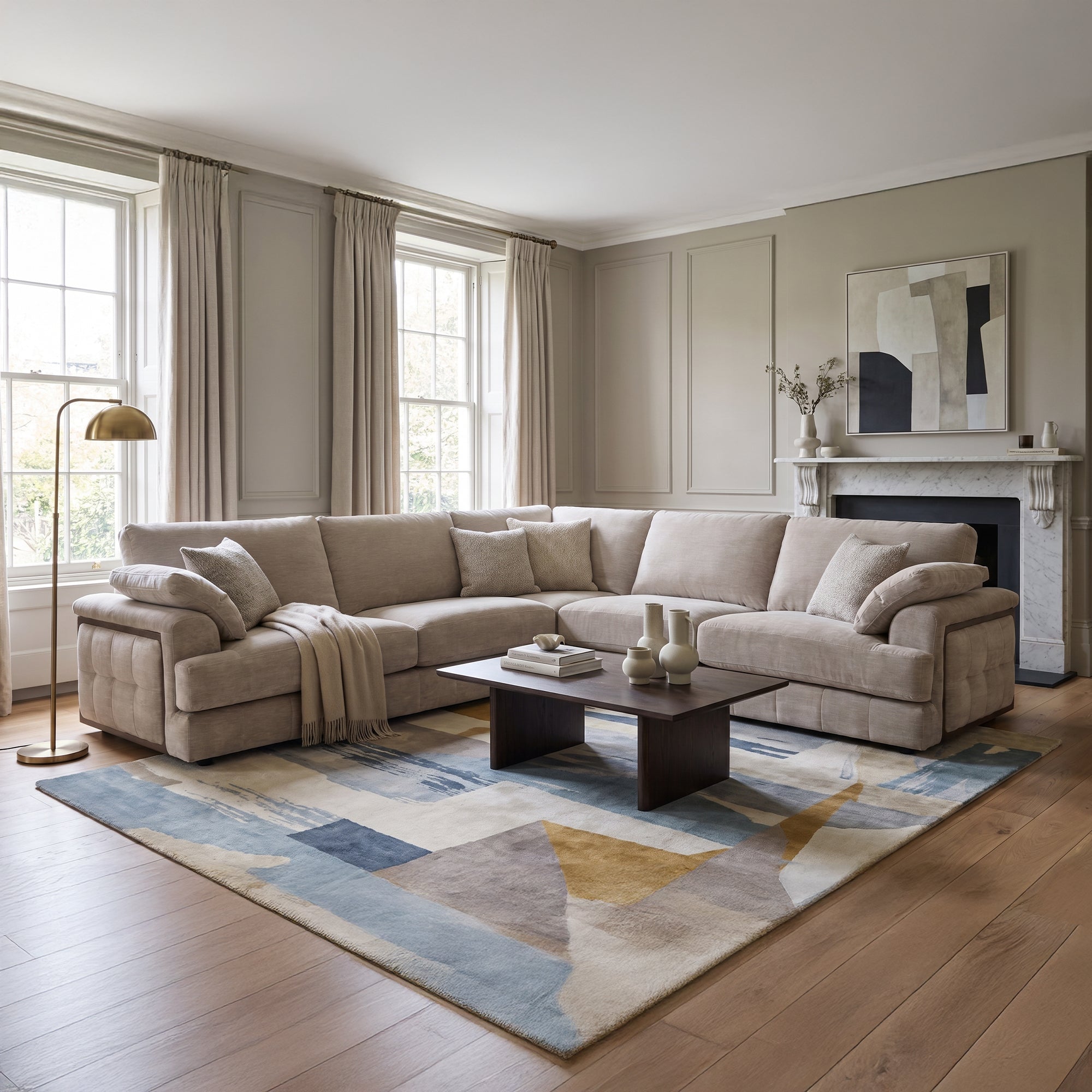 Williamsburg - Large Corner Sofa, Fabric