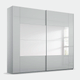 Cruise - Sliding 2 Door Mirrored Wardrobe Silk Grey & Silk Grey Glass - A228B