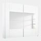 Cruise - Sliding 2 Door Mirrored Wardrobe Alpine White & Crystal White Glass - A224B
