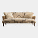 Dakota - 2 Seat Sofa, Comanche Raw Hide Leather and Cherokee Fabric
