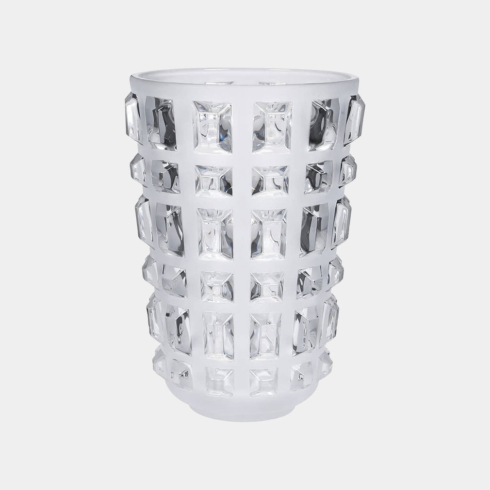 Frosted Glacial - Glass Vase, White