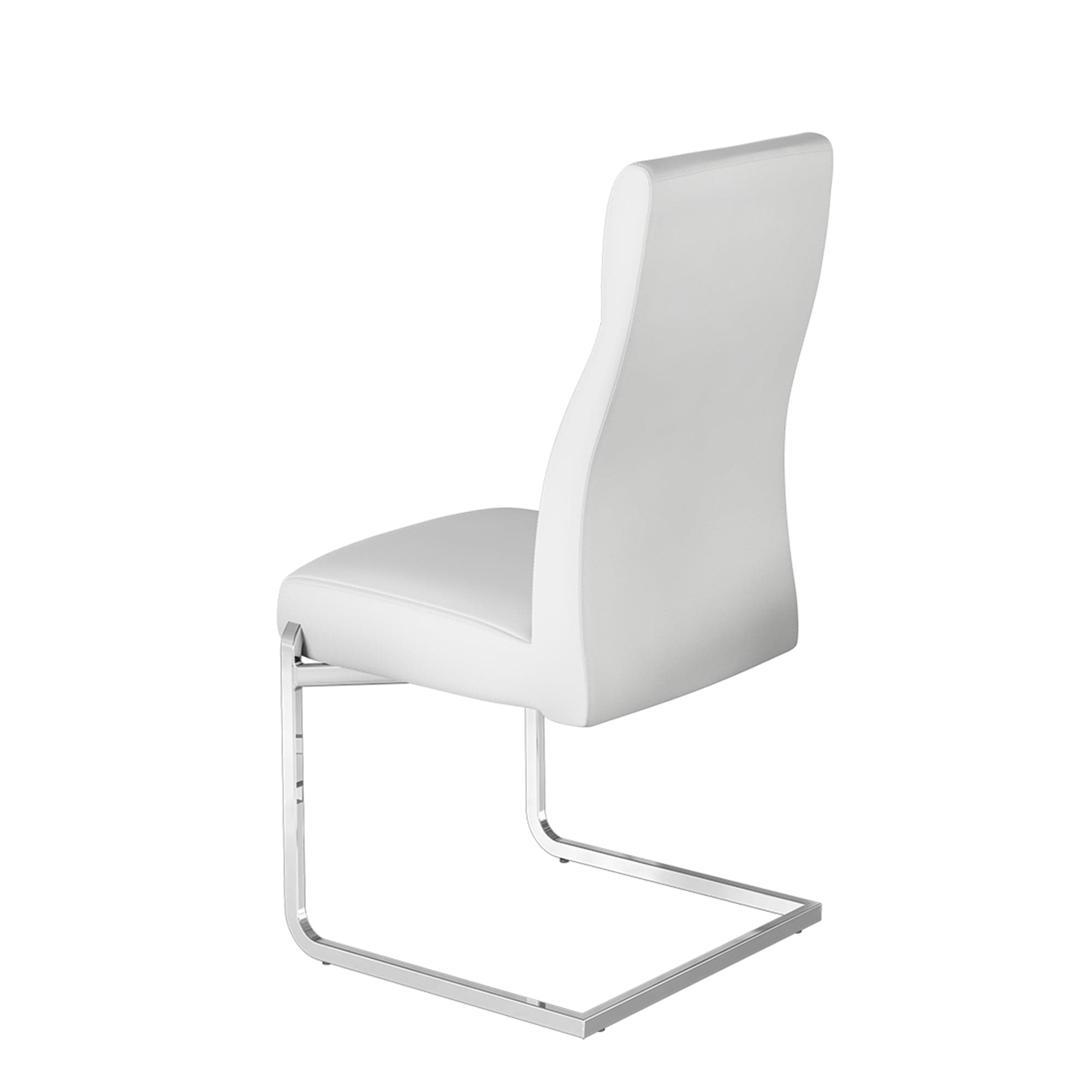 Dining Chair In White PU