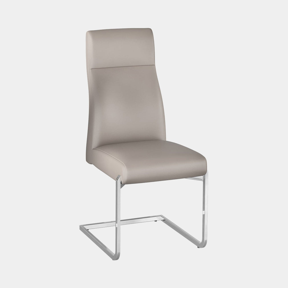 Montale - Dining Chair, Faux Leather Taupe