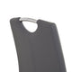 Naples - Faux Leather Cantilever Dining Chair In Dark Grey