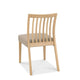 Bremen - Low Slat Back Dining Chair In Oak Finish With Grey Bonded Leather