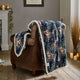 Winter Stag Navy - Large Throw 140x180cm