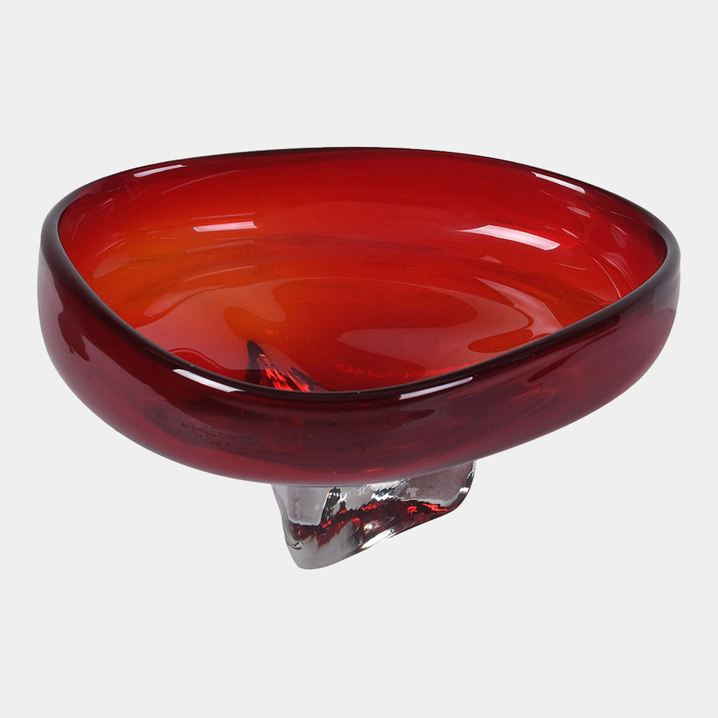 Fluid - Decorative Bowl, Red Glass