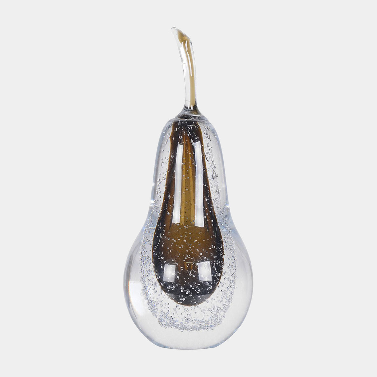 Amber - Glass Pear Ornament