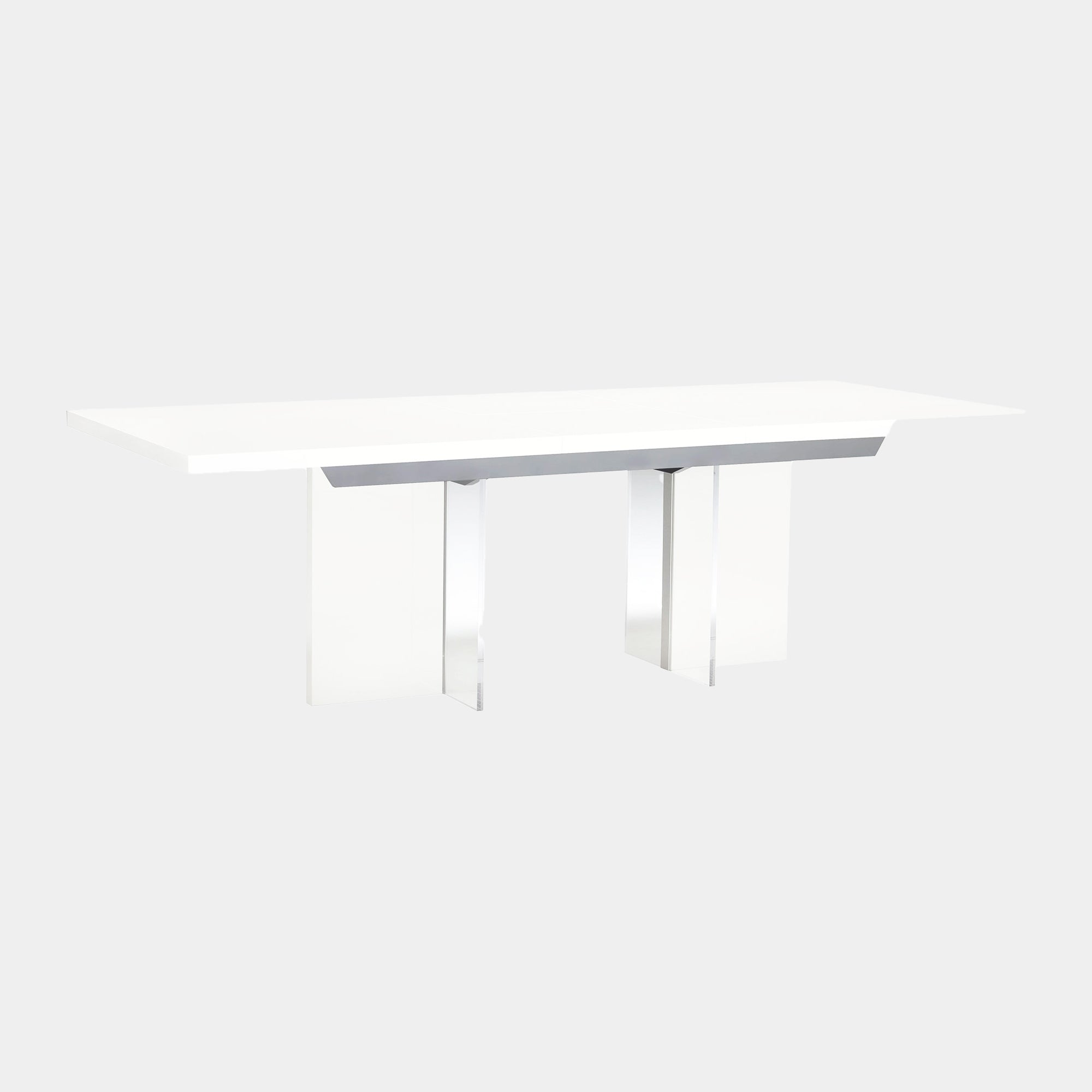 196cm Ext. Dining Table (extends to 250cm) In White High Gloss