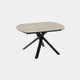 130cm Extending Dining Table In MA Matt Marble Ceramic With Black Steel Base