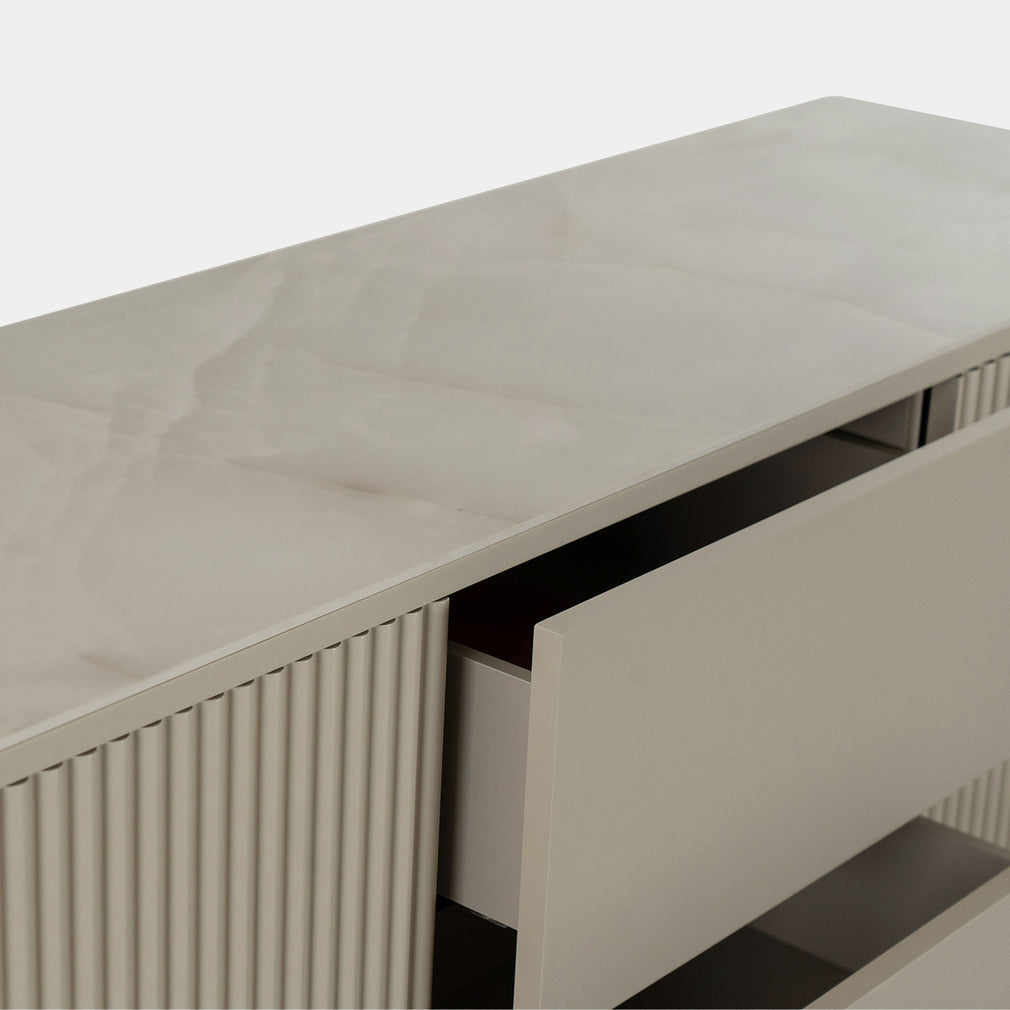 Jupiter - Sideboard In Beige With Ceramic Top