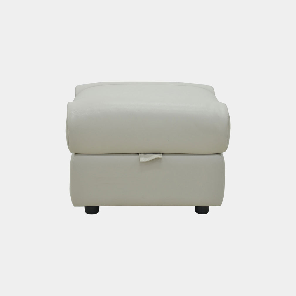 Staten - Square Storage Footstool, Leather
