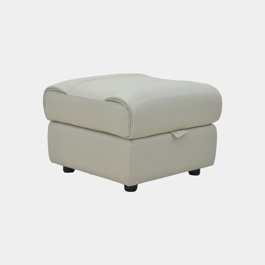 Staten - Square Storage Footstool, Leather