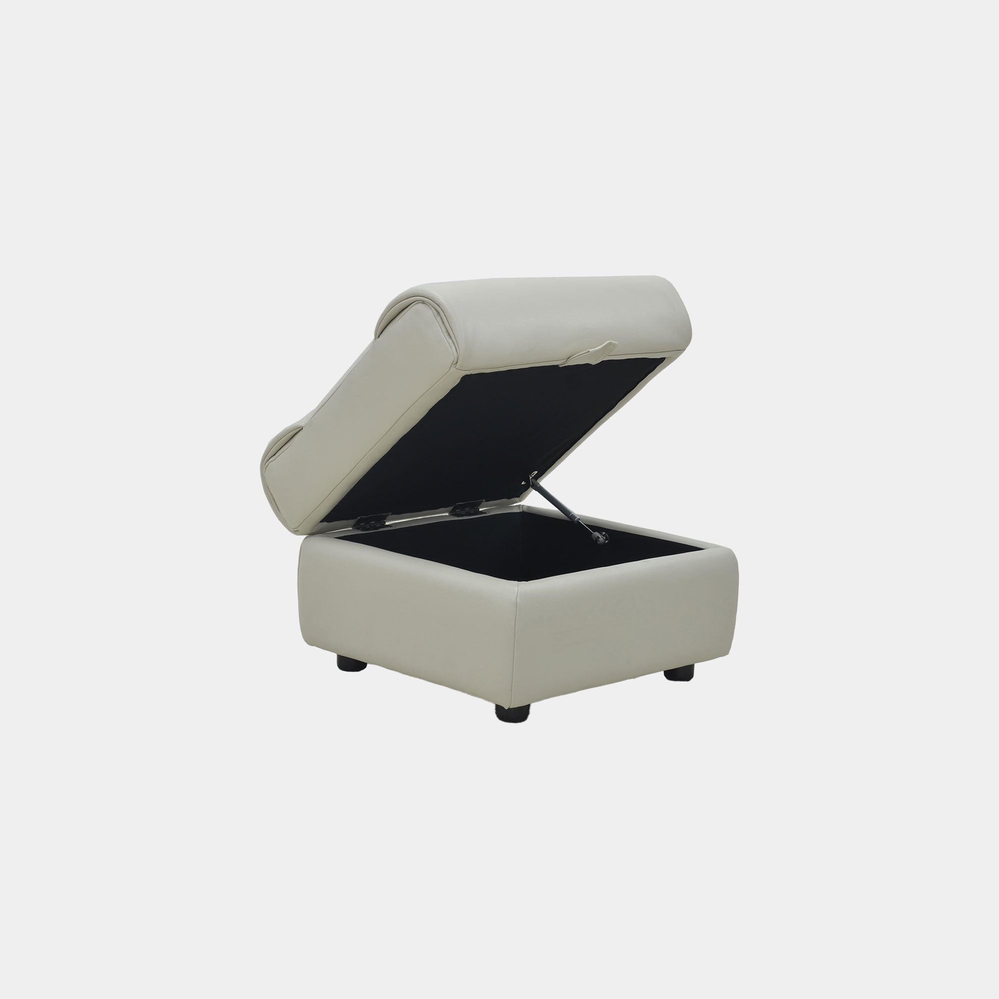Staten - Square Storage Footstool, Leather