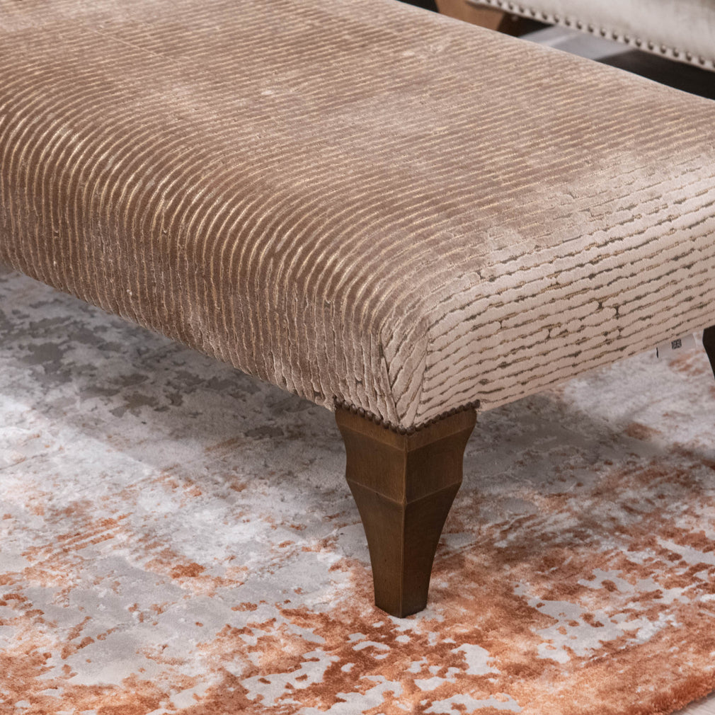 Classic - Indented Footstool, Fabric - Item As Pictured