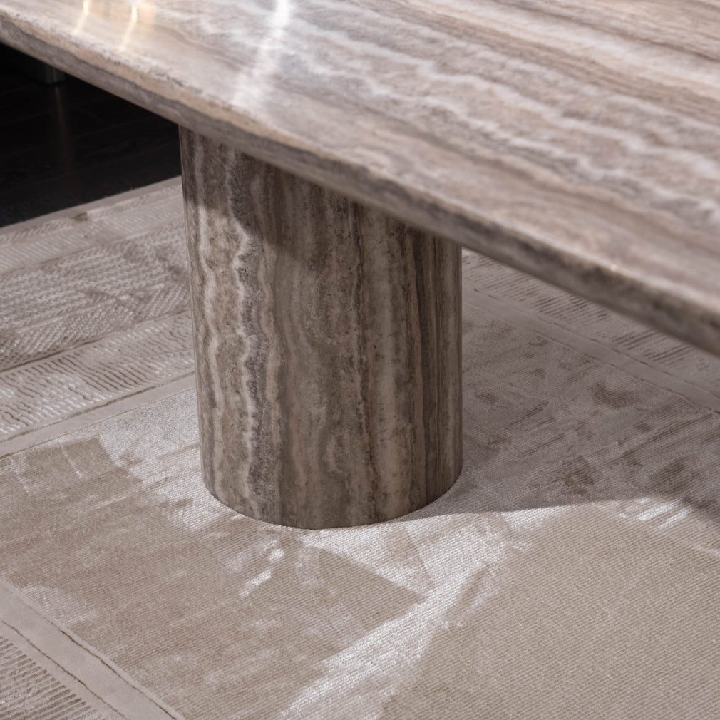 Acropolis - Dining Table, Grey Marble Finish - Item As Pictured