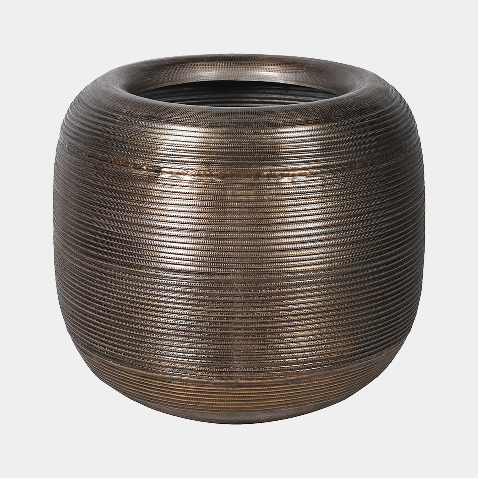 Terra - Metal Planter, Bronze