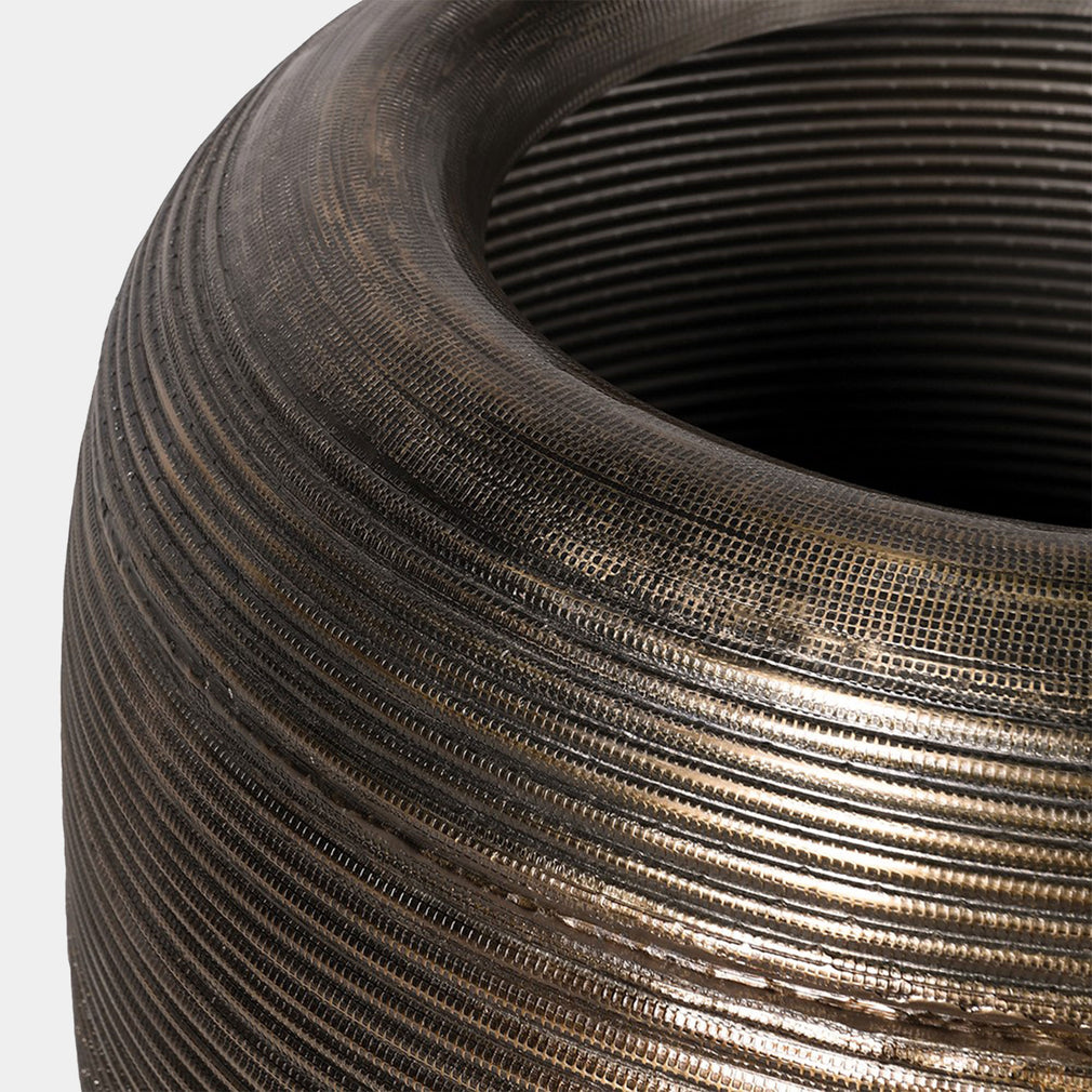Terra - Metal Planter, Bronze