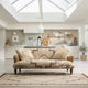 Dakota - 2 Seat Sofa, Comanche Raw Hide Leather and Cherokee Fabric