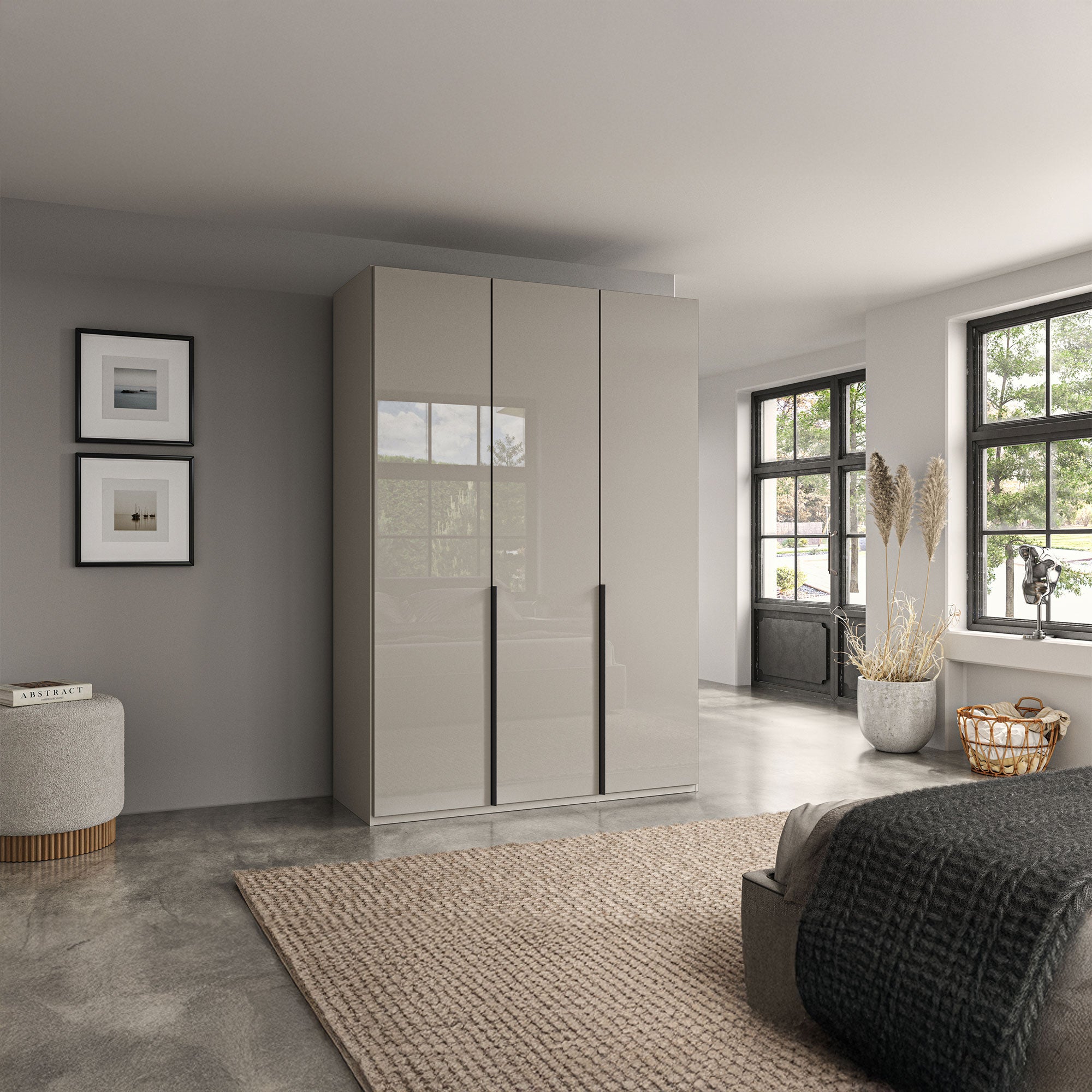 Varnell - 3 Glass Door Wardrobe