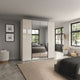 Varnell - 4 Door Glass Mirrored Wardrobe