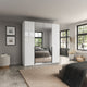 Varnell - 4 Door Glass Mirrored Wardrobe