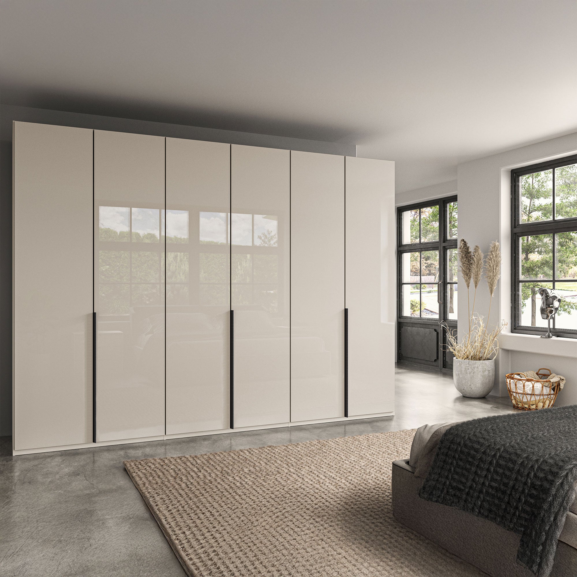 Varnell - 6 Glass Door Wardrobe