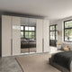 Varnell - 6 Door Mirrored Glass Wardrobe