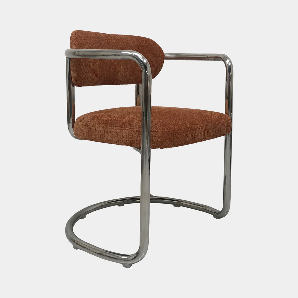 Galaxy Chrome - Cantilever Dining Chair, Fabric