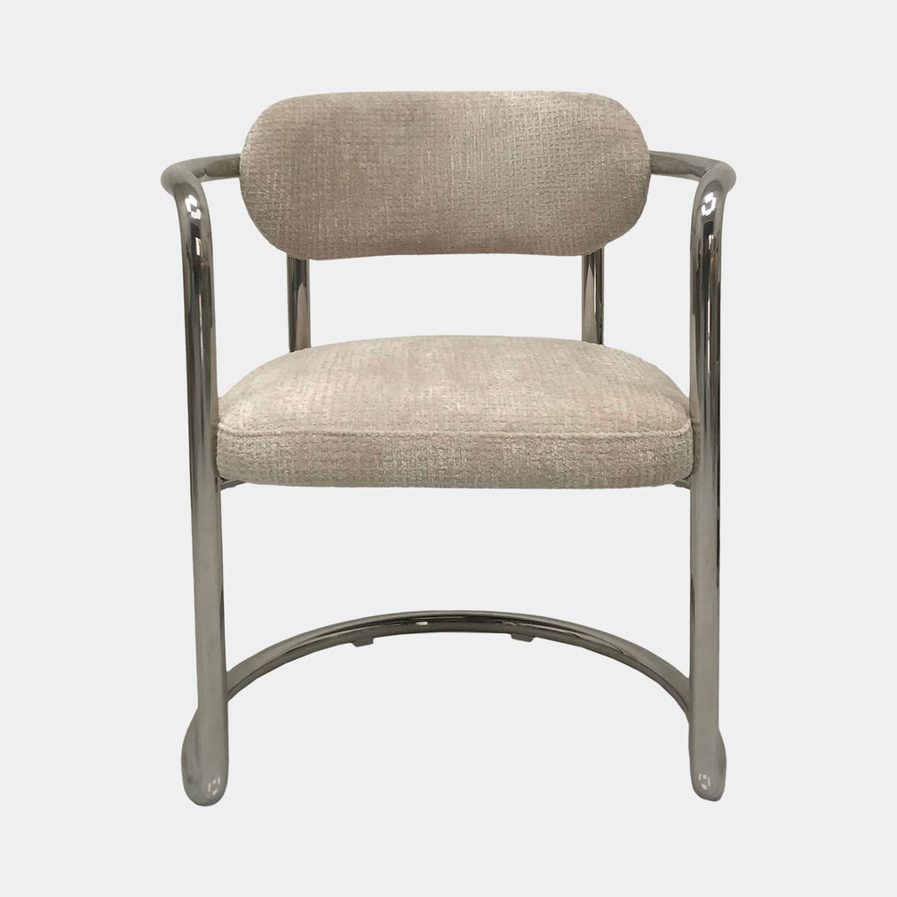 Galaxy Chrome - Cantilever Dining Chair, Fabric