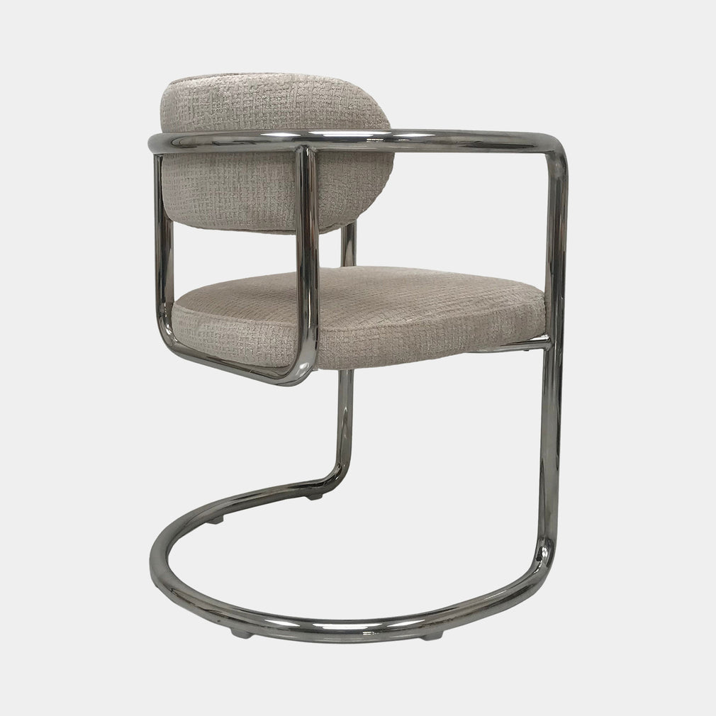 Galaxy Chrome - Cantilever Dining Chair, Fabric