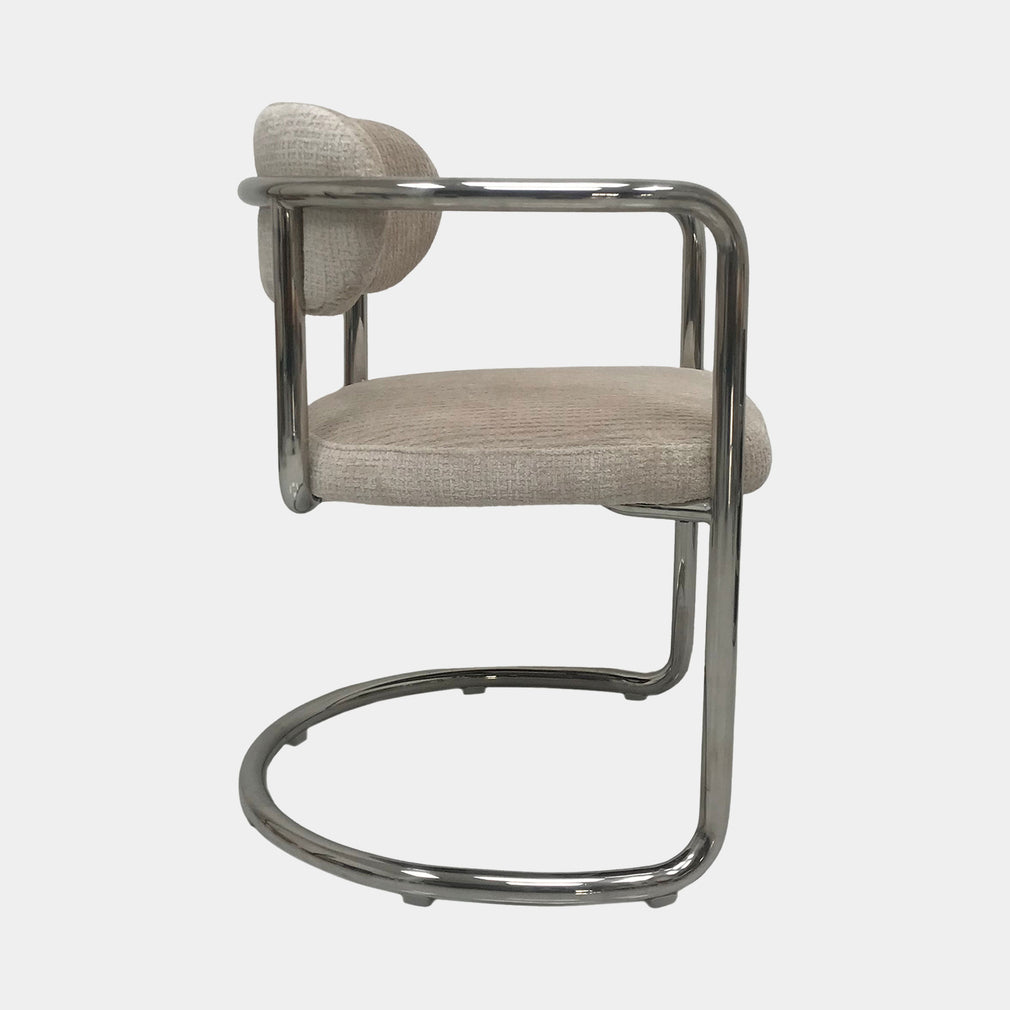 Galaxy Chrome - Cantilever Dining Chair, Fabric