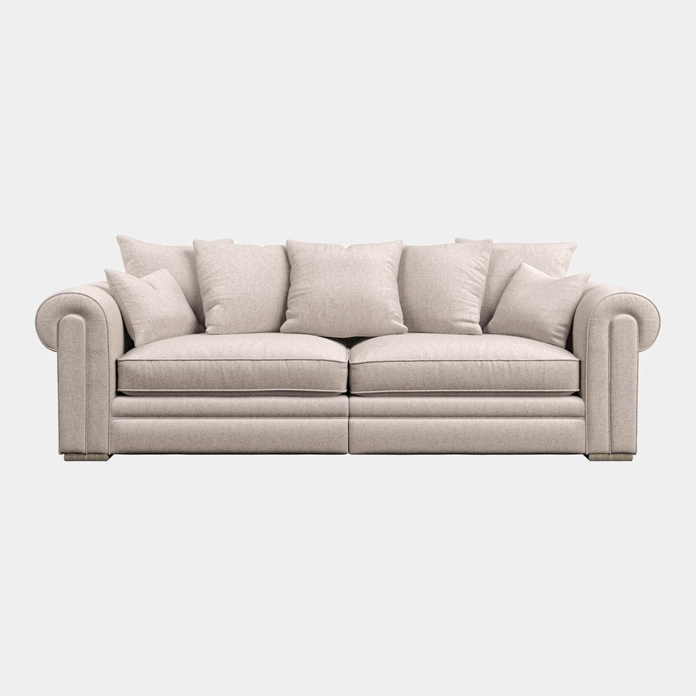 Bardot - Extra Large Pillow Back Sofa, Fabric Dusk Ecru