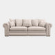 Bardot - Extra Large Pillow Back Sofa, Fabric Dusk Ecru