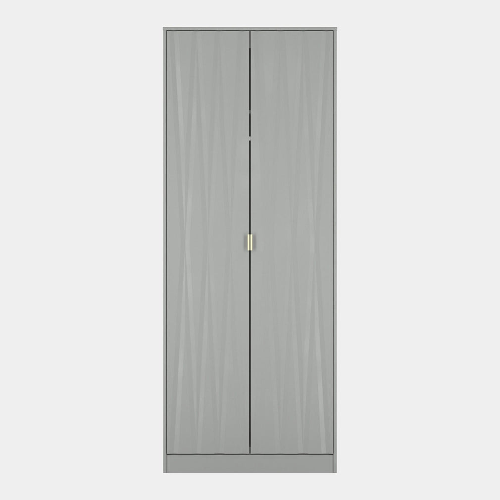 Jewel - 2 Door Wardrobe Dusk Grey Carcase & Dusk Grey Fronts