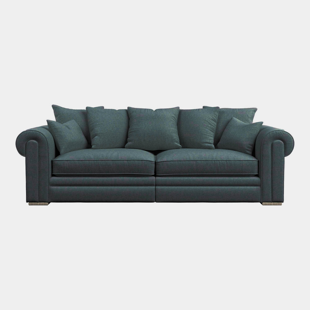 Bardot - Extra Large Pillow Back Sofa, Fabric Dusk Hydro