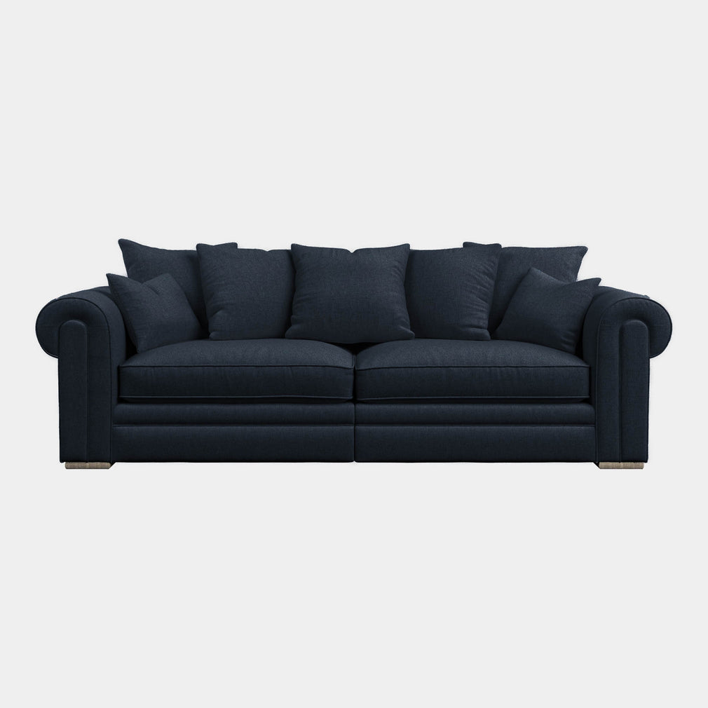 Bardot - Extra Large Pillow Back Sofa, Fabric Dusk Indigo