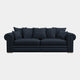 Bardot - Extra Large Pillow Back Sofa, Fabric Dusk Indigo