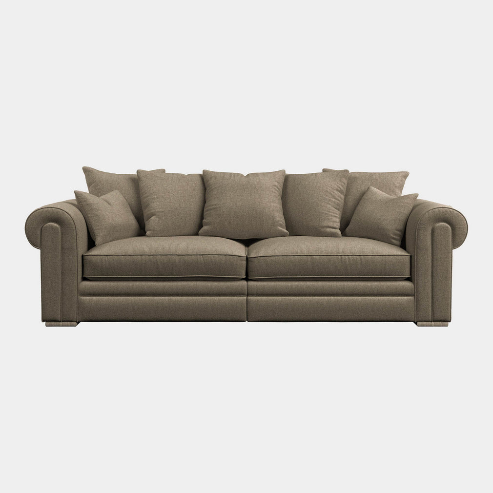 Bardot - Extra Large Pillow Back Sofa, Fabric Dusk Latte